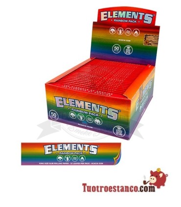 Elements RAINBOW Slim Rice Paper Case 110mm - 50 boekjes