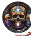 Bandeja pequeña medialuna con soporte - Calavera Mexicana
