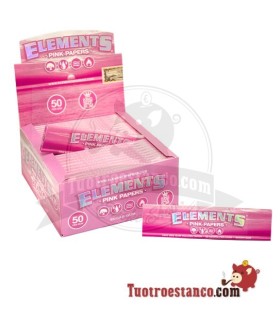 Estuche de papel Elements King Size Pink - 50 libritos