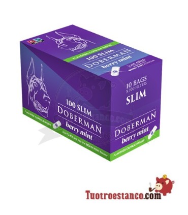 Doberman Clik schlanke 6mm-Filter von 100 ud Berry Mint – 10 Säcke