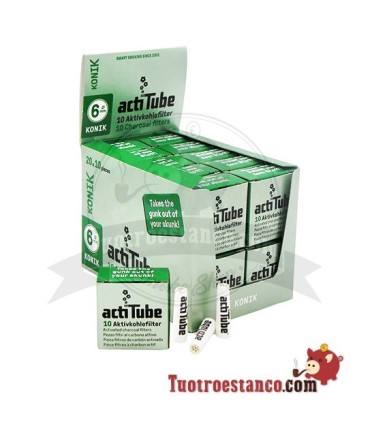 Estuche de filtros Actitube 6mm KONIK de 10 ud - 20 cajitas