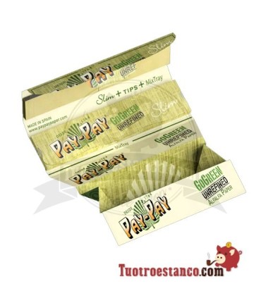 Papel Pay-pay ALFALFA King Size + Tips + Bandeja