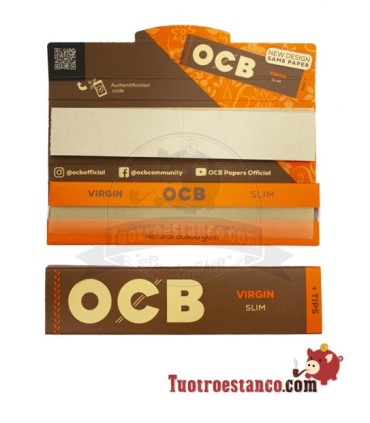 OCB Virgin King Size Paper + Tips - 32 booklets