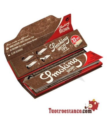 Étui en papier Tuxedo Brown King Size + Conseils - 24 brochures