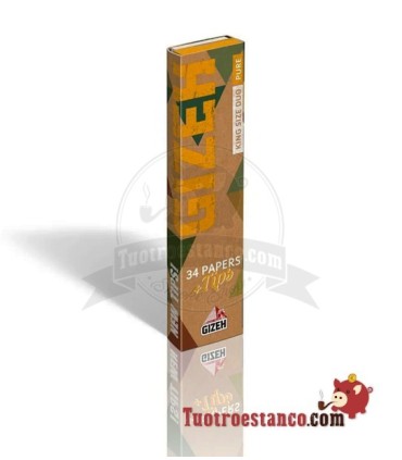 King Size Slim Papel Gizeh Orgânico 110mm + Dicas