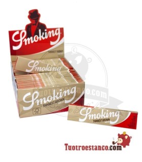 Caixa de Papel King Size King Smoking Size Castanho Mais Fino 108 mm - 50 livretos