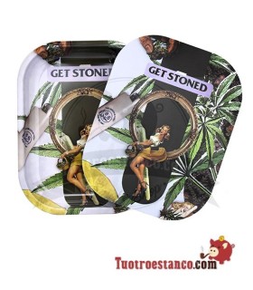 Bandeja Metálica + Tapa 18x14 cm Girl Stoned