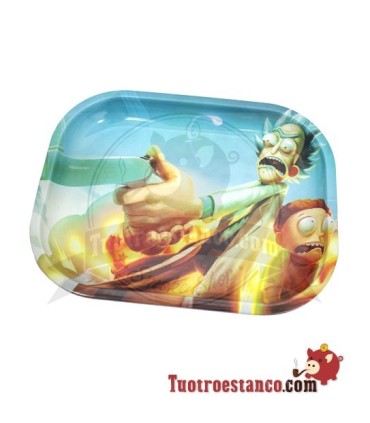 Rick and Morty metalen bak 18x12 cm