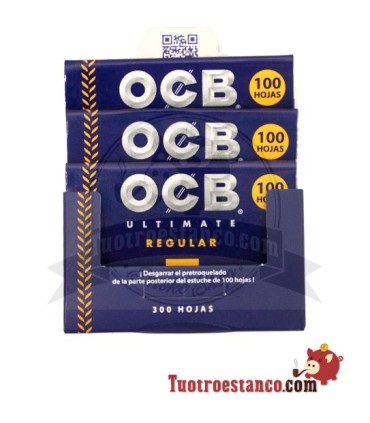 Papel OCB Ultimate 300 regular de 70mm - 40 libritos