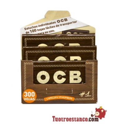 Estuche Papel OCB Virgin 300 de 70mm - 40 libritos
