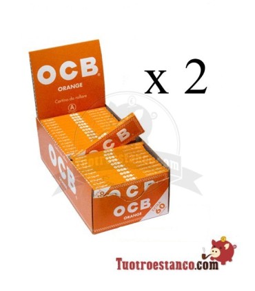 2 Estuches OCB Naranja 70mm - 100 libritos