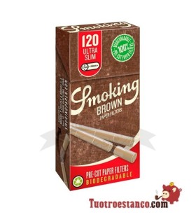 5.7mm Pre-Cut Smoking Brown Filters 120 Filters