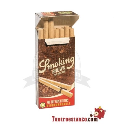 Rokende bruine voorgesneden filters van 5,7 mm 120 filters