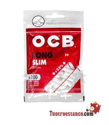 OCB Slim LONG 6mm Filters 100 Filters