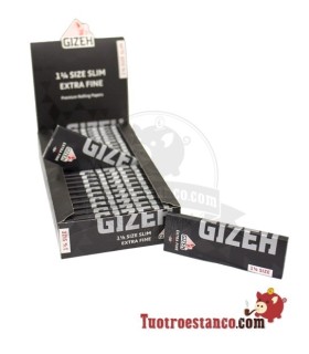 Gizeh Black Extra Fine 78mm Paper Case - 25 Booklets