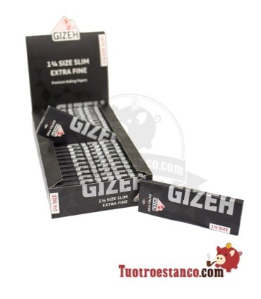Custodia di carta Gizeh Black Extra Fine 78mm - 25 libretti