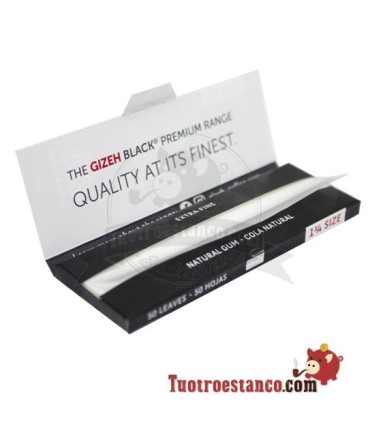 Estuche de papel Gizeh Black Extra Fine de 78 mm - 25 libritos