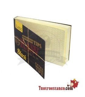 Raw Black Tips Wide Cardboard Filters