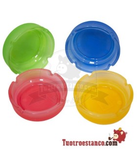 Grote gekleurde glazen asbak 10,9 cm