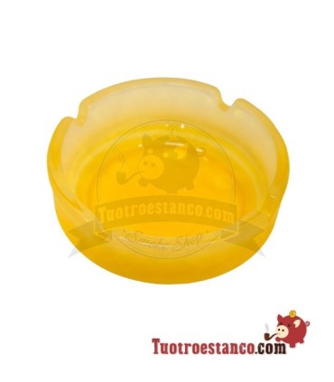 Grote gekleurde glazen asbak 10,9 cm
