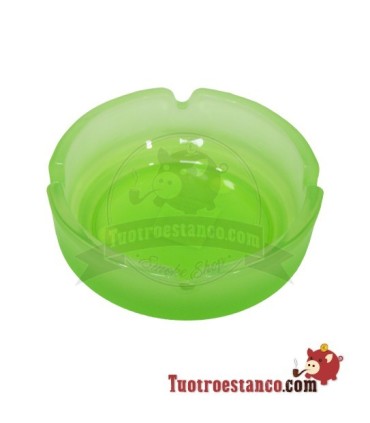 Grote gekleurde glazen asbak 10,9 cm