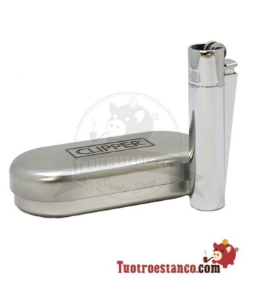 Silver Metallic Clipper + Metal Case