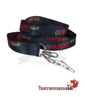 RAW Zwarte Lint Sleutelhanger