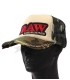 Gorra rejilla Trucker camuflaje Beige + poker Raw