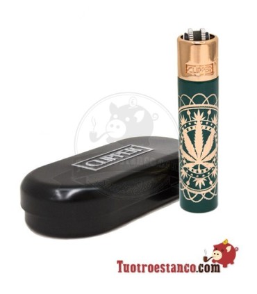 Ganjala Green Metallic Clipper + metalen behuizing