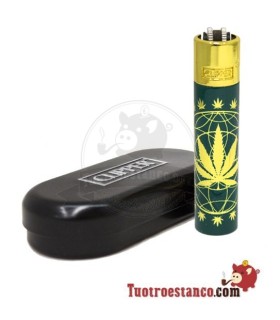 Ganjala Green Metallic Clipper + metalen behuizing