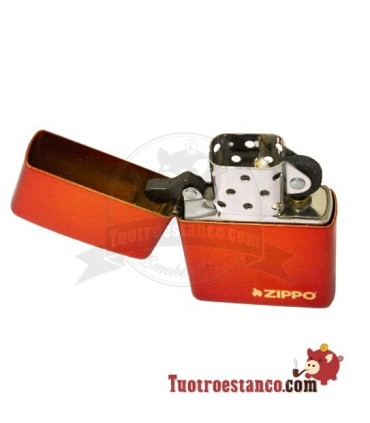 Zippo Metálico Vermelho