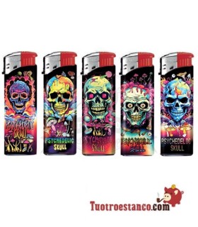 Encendedor electrónico Psychodelic Skull