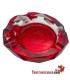 Cenicero de Cristal Raw Ruby Red