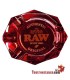 Raw Ruby Red Glass Asbak