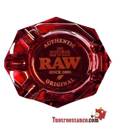 Raw Ruby Red Glass Asbak