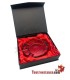 Cenicero de Cristal Raw Ruby Red