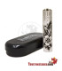 Clipper metallico floreale + custodia in metallo