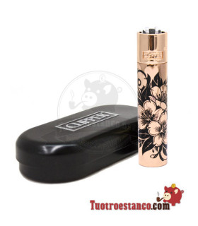 Floral Metallic Clipper + Metal Case
