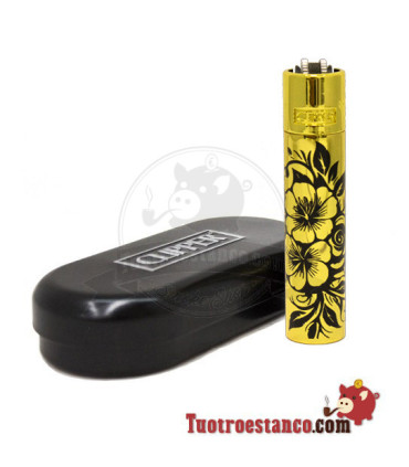 Floral Metallic Clipper + Metal Case